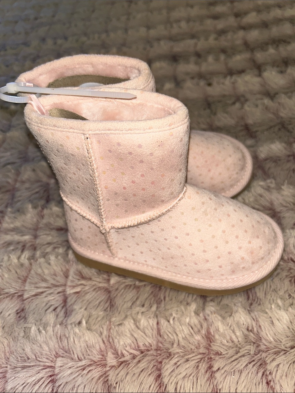 Old Navy Kids Pink Dot Winter Boots size 8 new